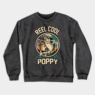 Reel Cool Poppy Fishing Gift Crewneck Sweatshirt